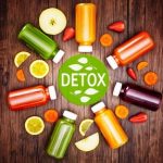 detoxikacia - ovocie a zelenina ilustracia